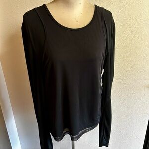 Dkny layered top black dknygolf sz large good condition